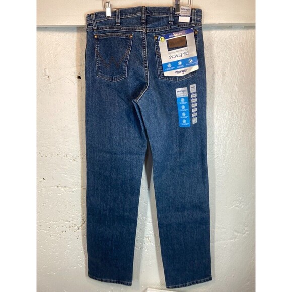 WRANGLER MENS COWBOY CUT REGULAR FIT 33 X 34 STRAIGHT NEW -1121- - Picture 3 of 4